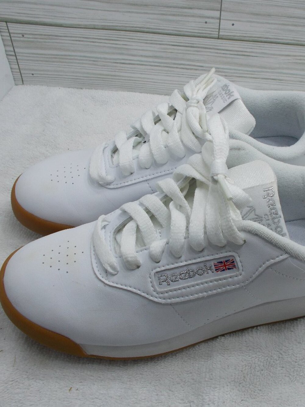 Reebok Princess Classic White Leather Shoes Women's US 5.5